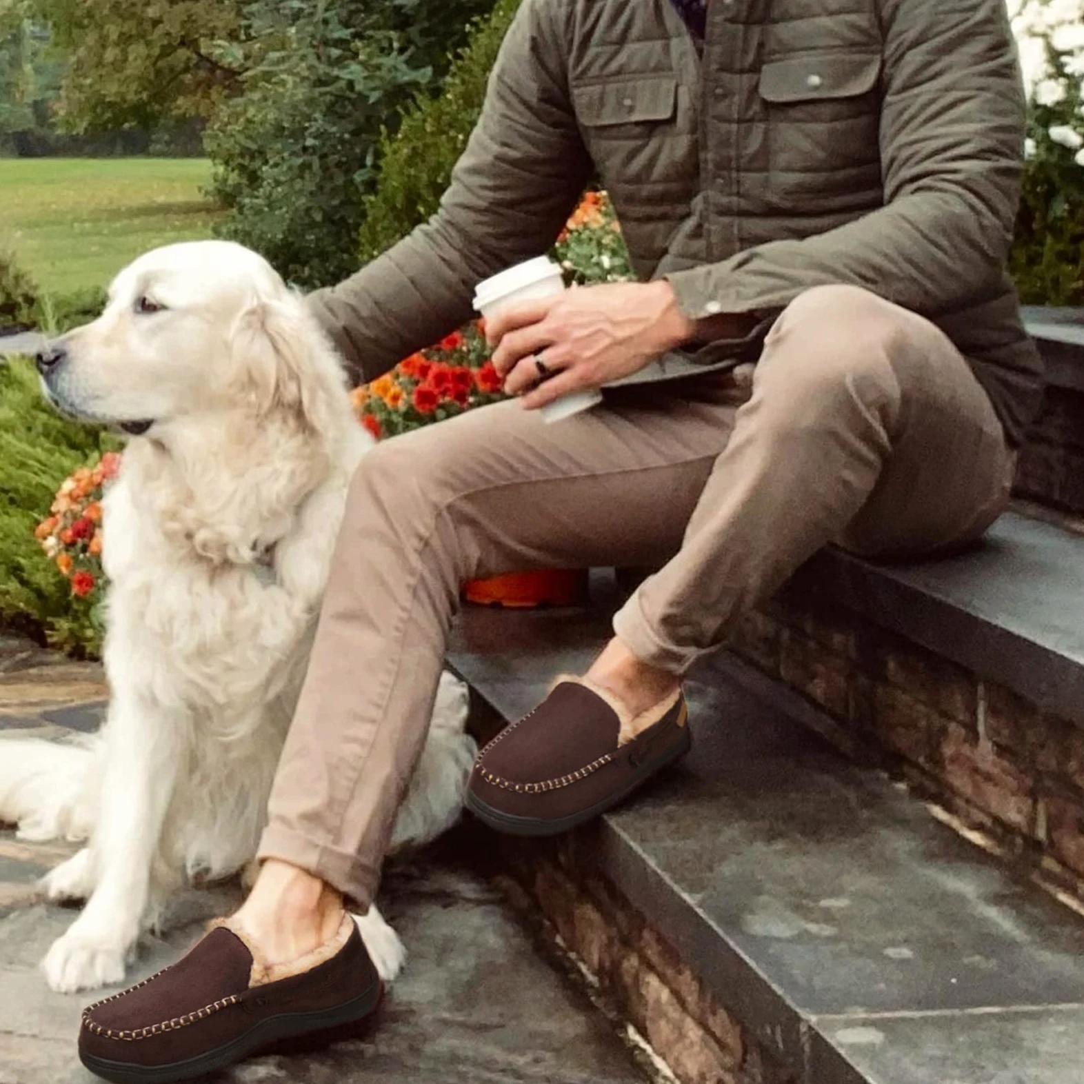 Zigzagger Hombres Microsuede mocasín Zapatillas Memoria Espuma casa Zapatos
