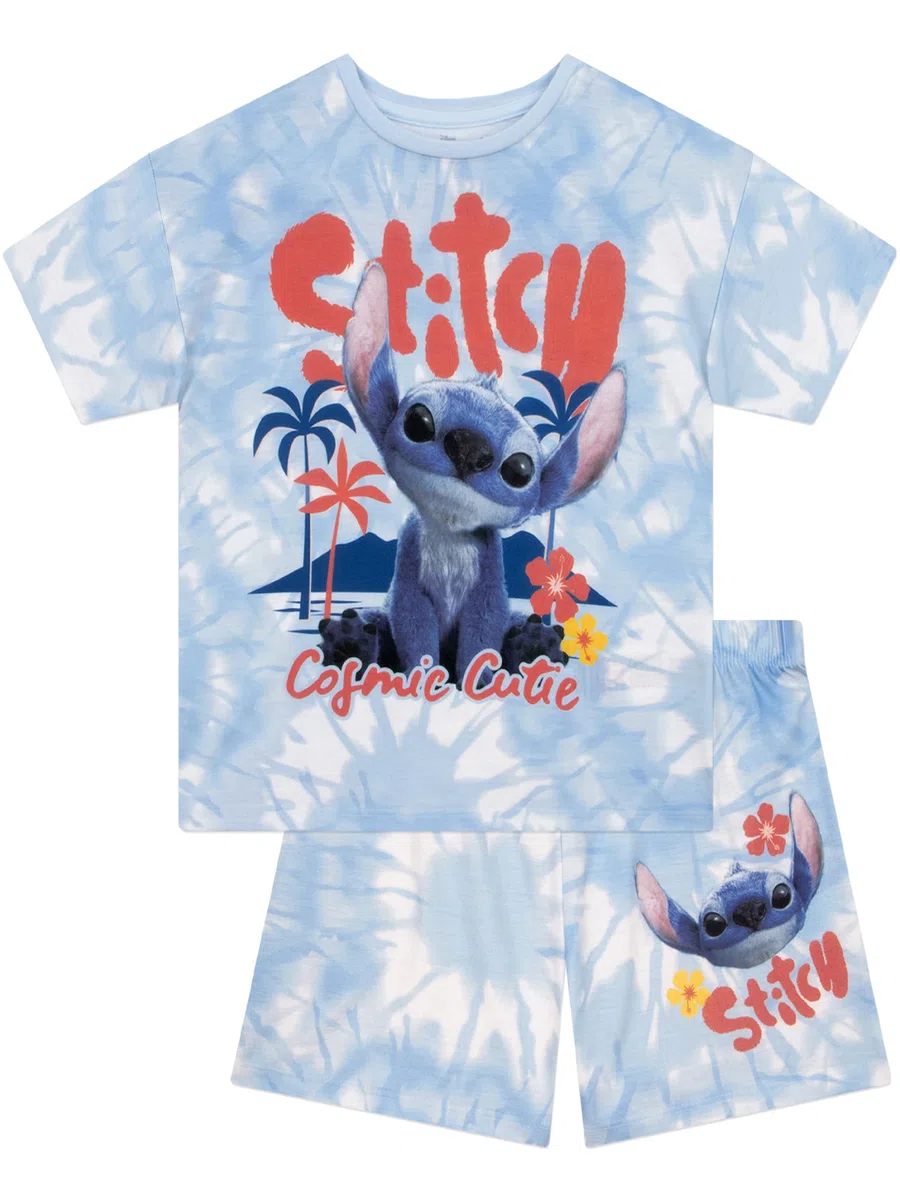 Disney Pijama De Niña Lilo Y Stitch, Pijamas Niña Manga Corta, Set De Pijama Stitch