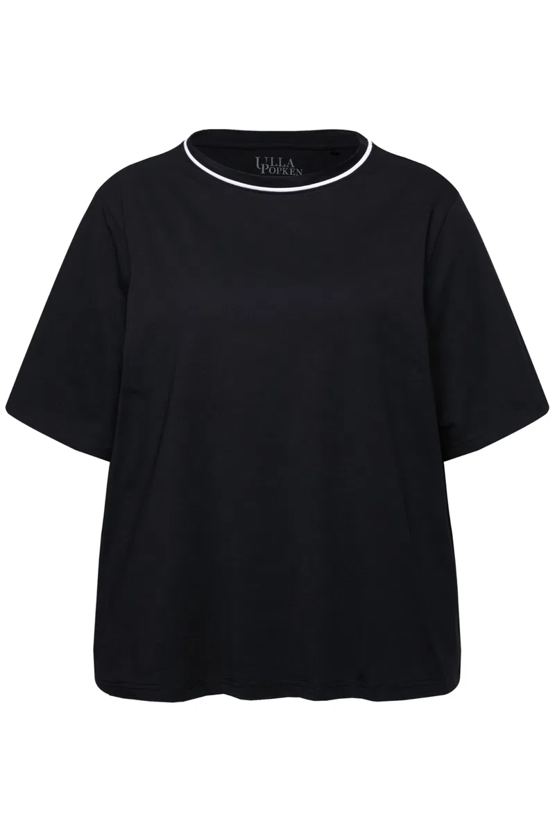 Ulla Popken Camisetas de Pijama, 2 Unidades, Lunares/Lisa, Media Manga 833661