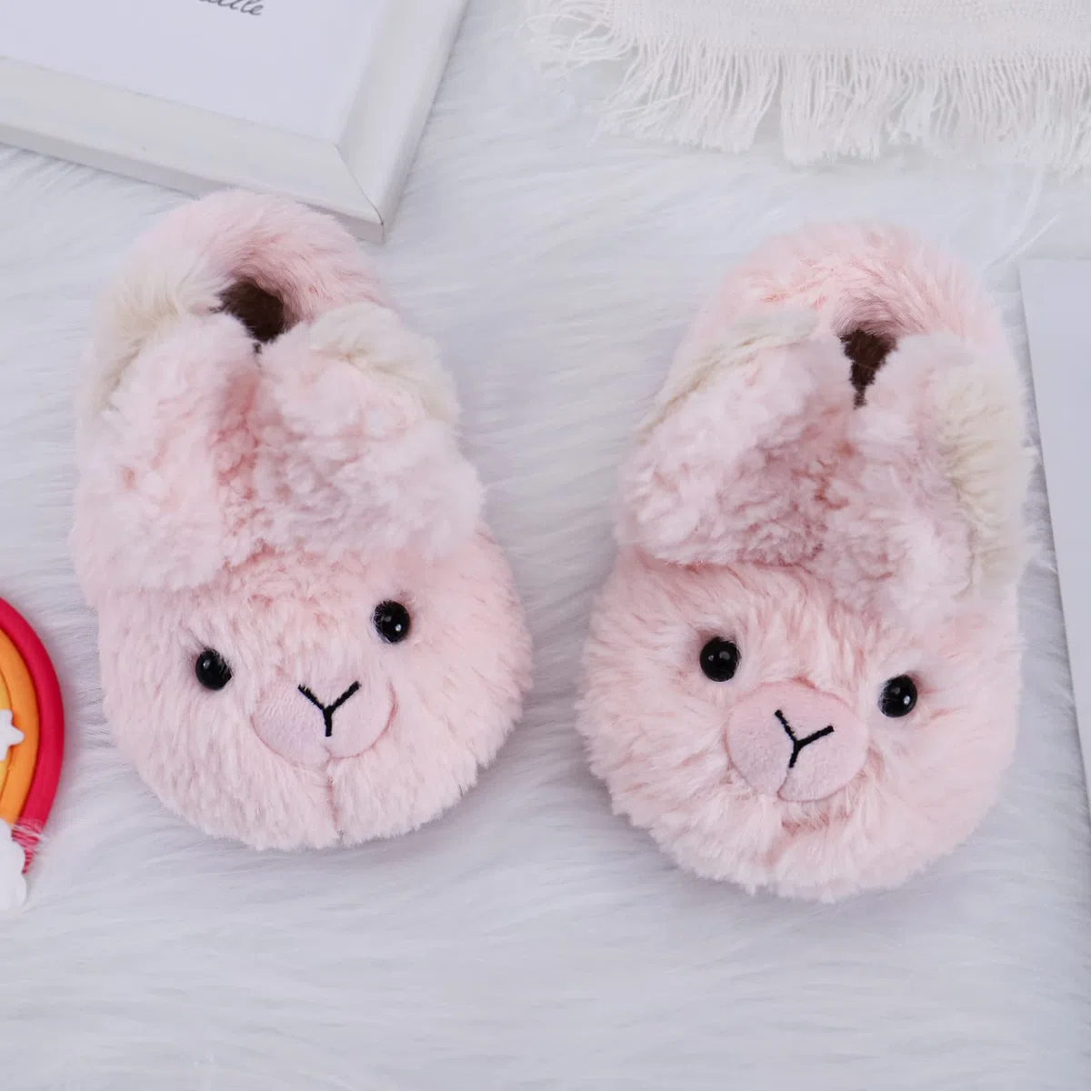 MASOCIO Zapatillas de Estar por Casa Niño Niña Invierno Pantuflas de Cálido Suave Algodón Antideslizante Talla 20-33 EU