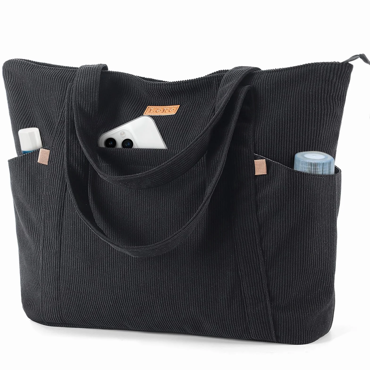 Bolsa Tote Bag Grande Bolsa de Playa Mujer, Bolso Shopper, Bolso Ordenador Portatil con Compartimento para Portátil de 17 Pulgadas, Elegante Bolsos Bandolera para Trabajo Escuela