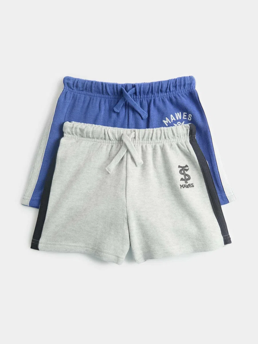 Marks & Spencer Pantalones Cortos de Pijama con Alto Contenido en Algodón para Niño Pack de 2, Ajuste Normal