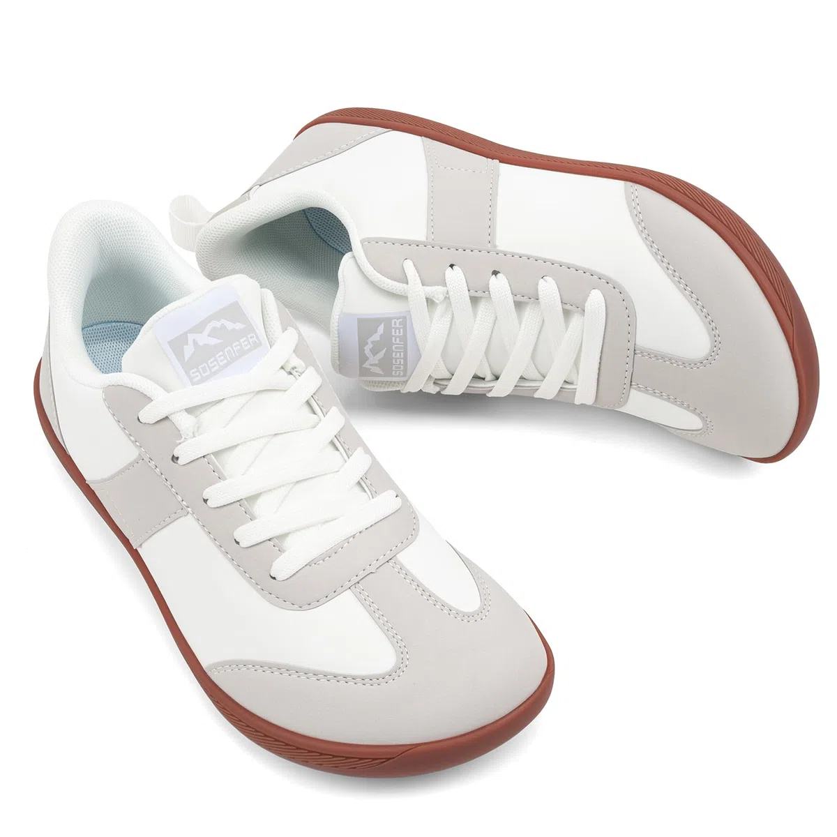 Sosenfer Zapatos descalzos anchos para mujer y hombre | puntera ancha zapatos casuales ligeros | Zapatos minimalistas antideslizantes para caminar | Zapatilla de suela cero unisex
