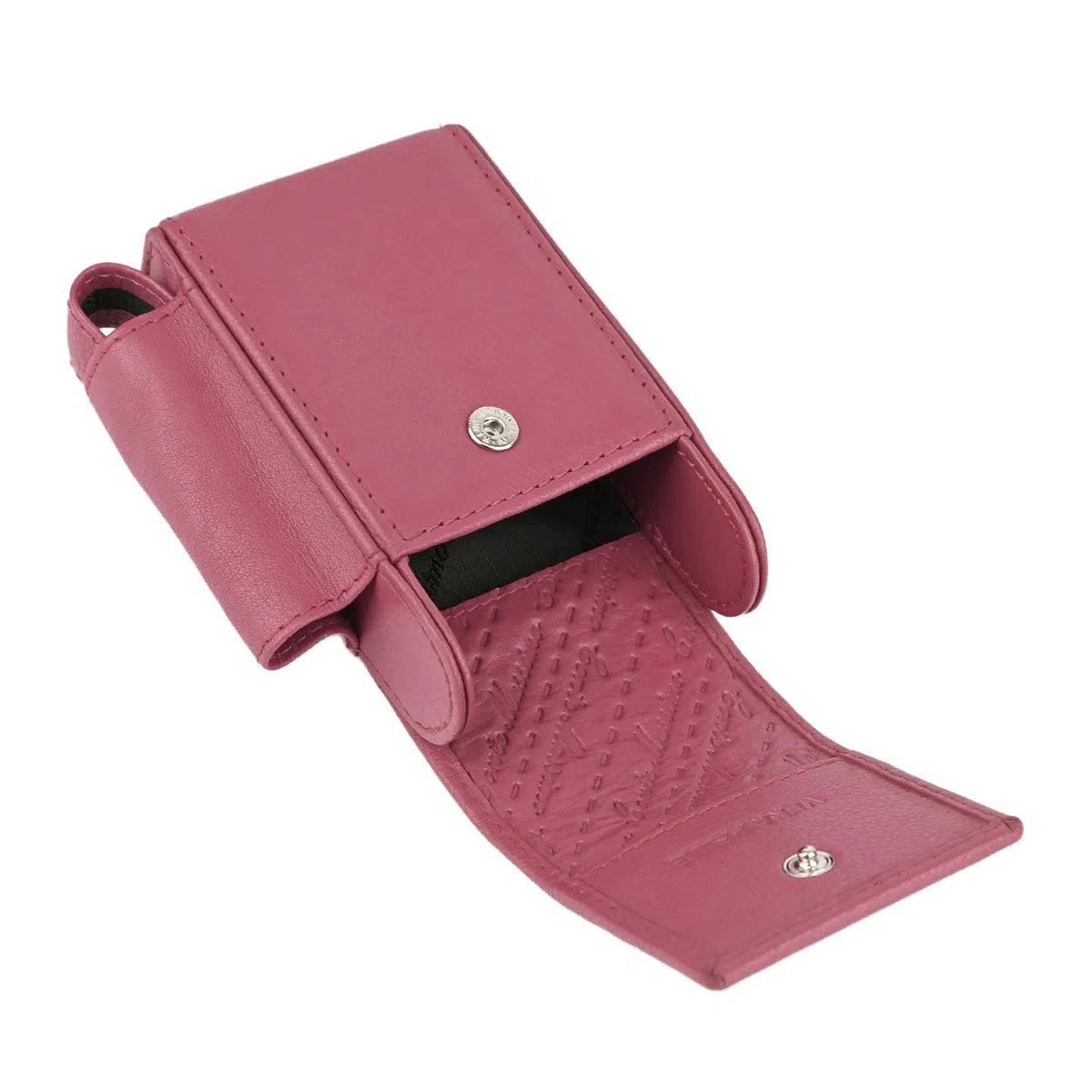 Conte Massimo Estuche para Cigarrillos de Piel Auténtica, con Porta Encendedor, para Hombre y Mujer, Estuche para Paquete y Encendedor