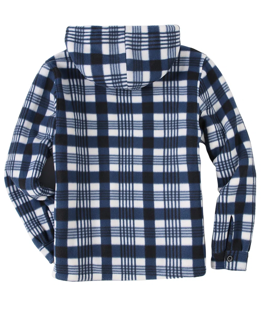zitysport Camisa Chaqueta Hombres Con Bolsillo Pecho Forro Polar A Cuadros Chaqueta Con Capucha Forro Polar Camisas Invierno Capucha De Franela Hombre Sudadera