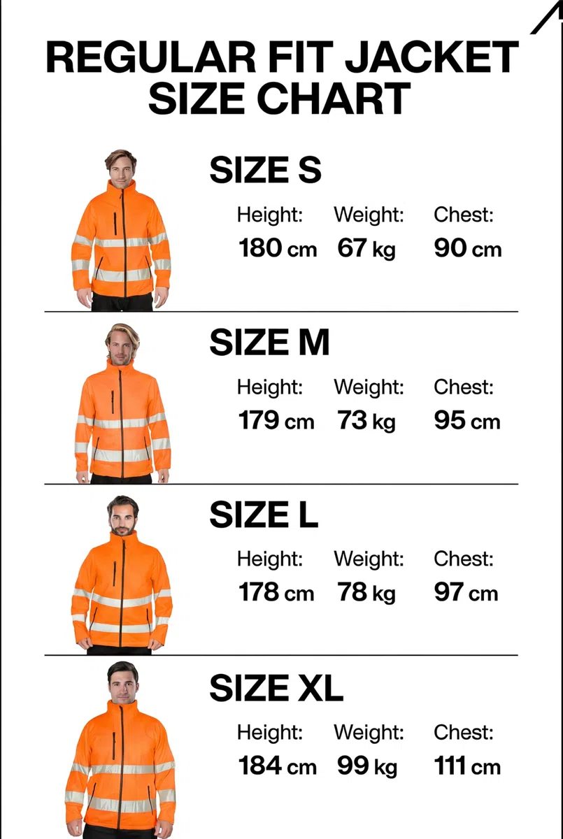 ACE Neon Lite Chaqueta de alta visibilidad - chaqueta softshell de advertencia incl. reflectores y capucha desmontable - EN ISO 20471 - Naranja