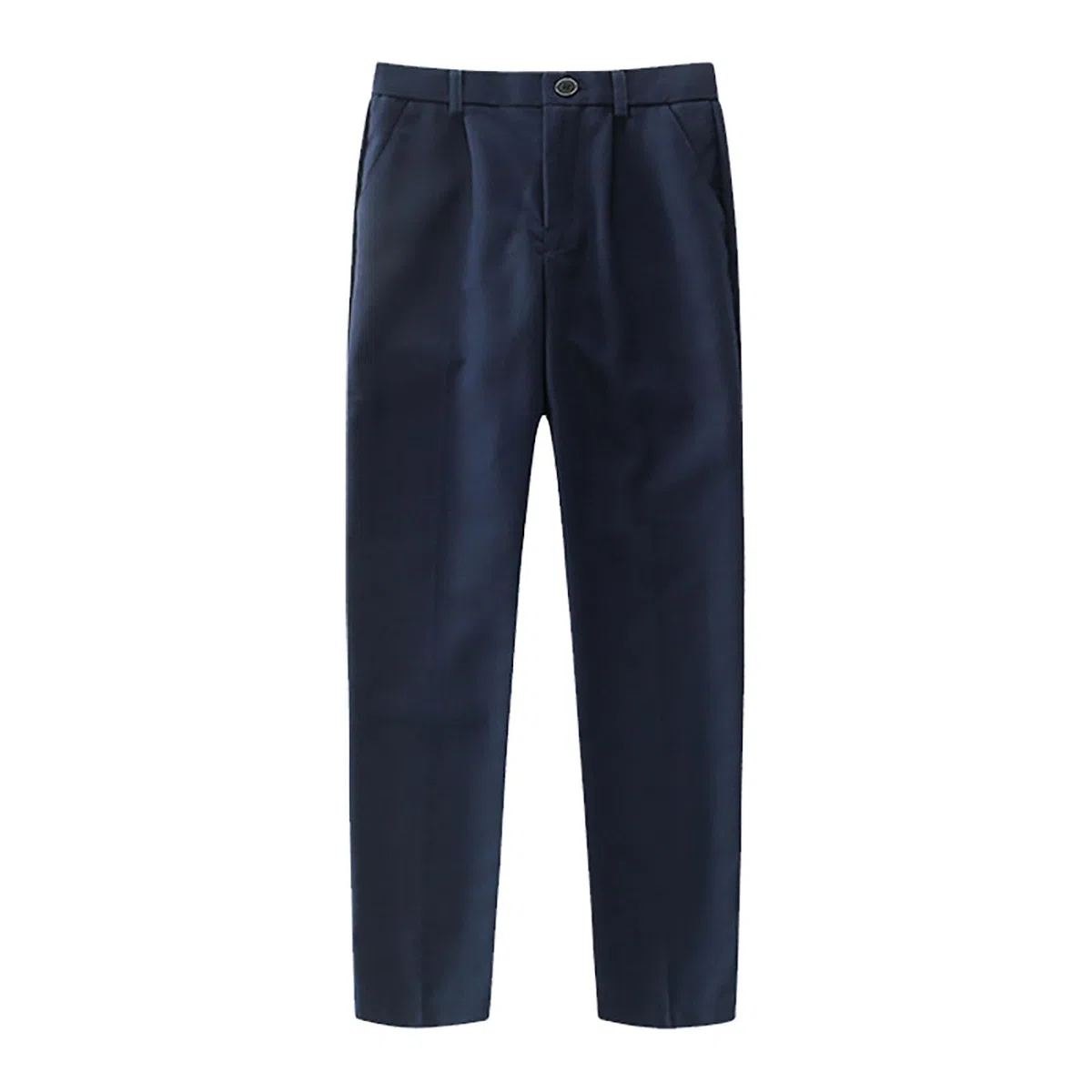 Generisch 2025 Pantalones de traje para niños con frente plano y cintura ajustable, trajes escolares pantalones de verano para niños