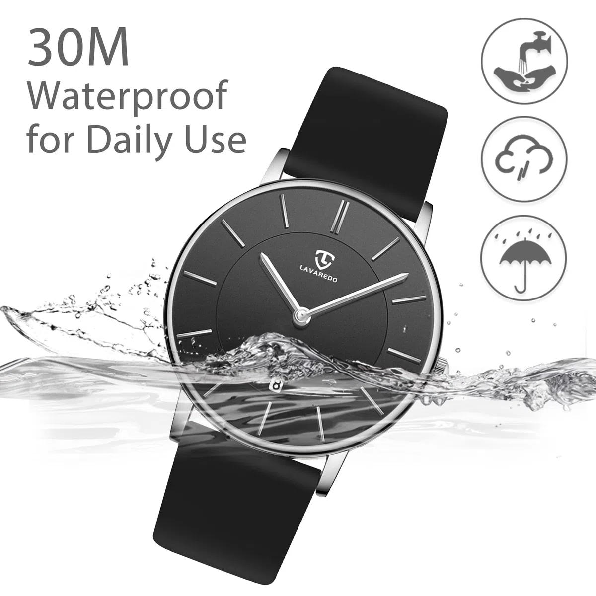 aswan watch Reloj Analógico de Cuarzo para Mujeres y Hombres con Correa de Silicona o Cuero,Reloj Clásico y Elegante para Mujer con Fecha,Caja de 39 mm,2 Agujas,Reloj Ultra Delgado