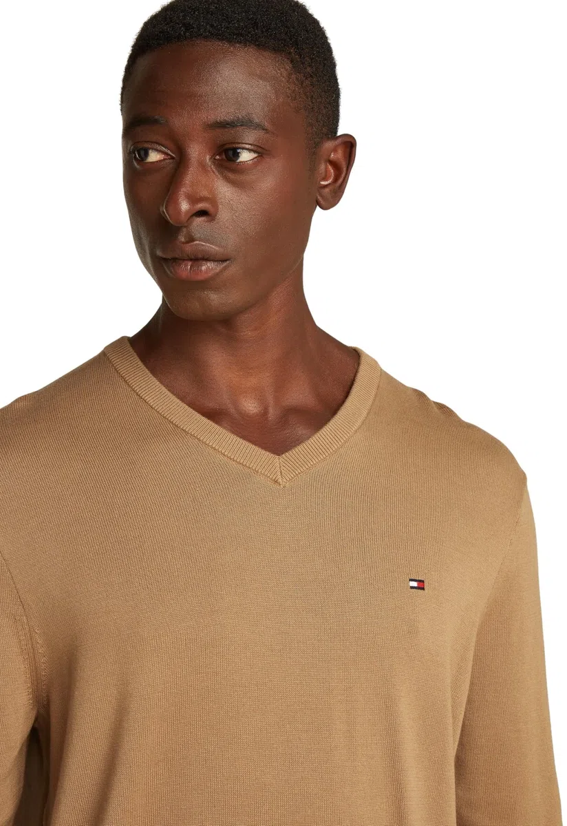 Tommy Hilfiger Jersey Hombre Essential Cotton con Cuello de Pico