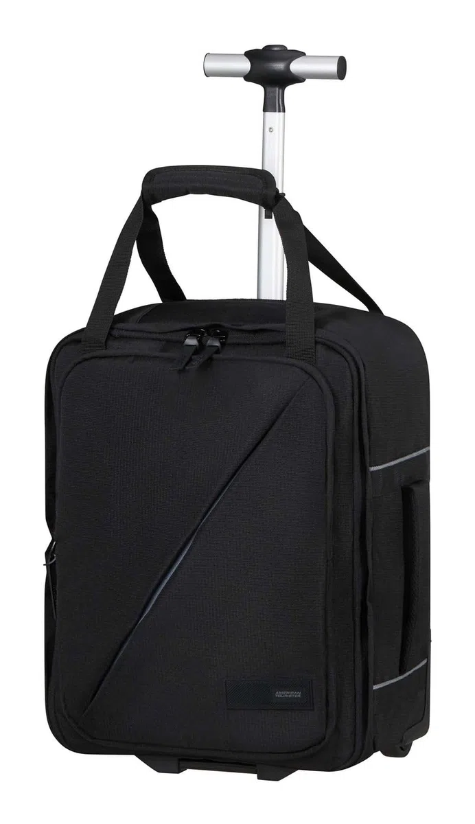 American Tourister Take2Cabin - Ryanair/Wizz Air/Vueling Bolsa de Cabina 40 x 30 x 20 cm, 24,5 l, 1,50 kg, Mochila con Ruedas, Equipaje de Mano, Mochila de Avión MS Bajo Asiento, Negro