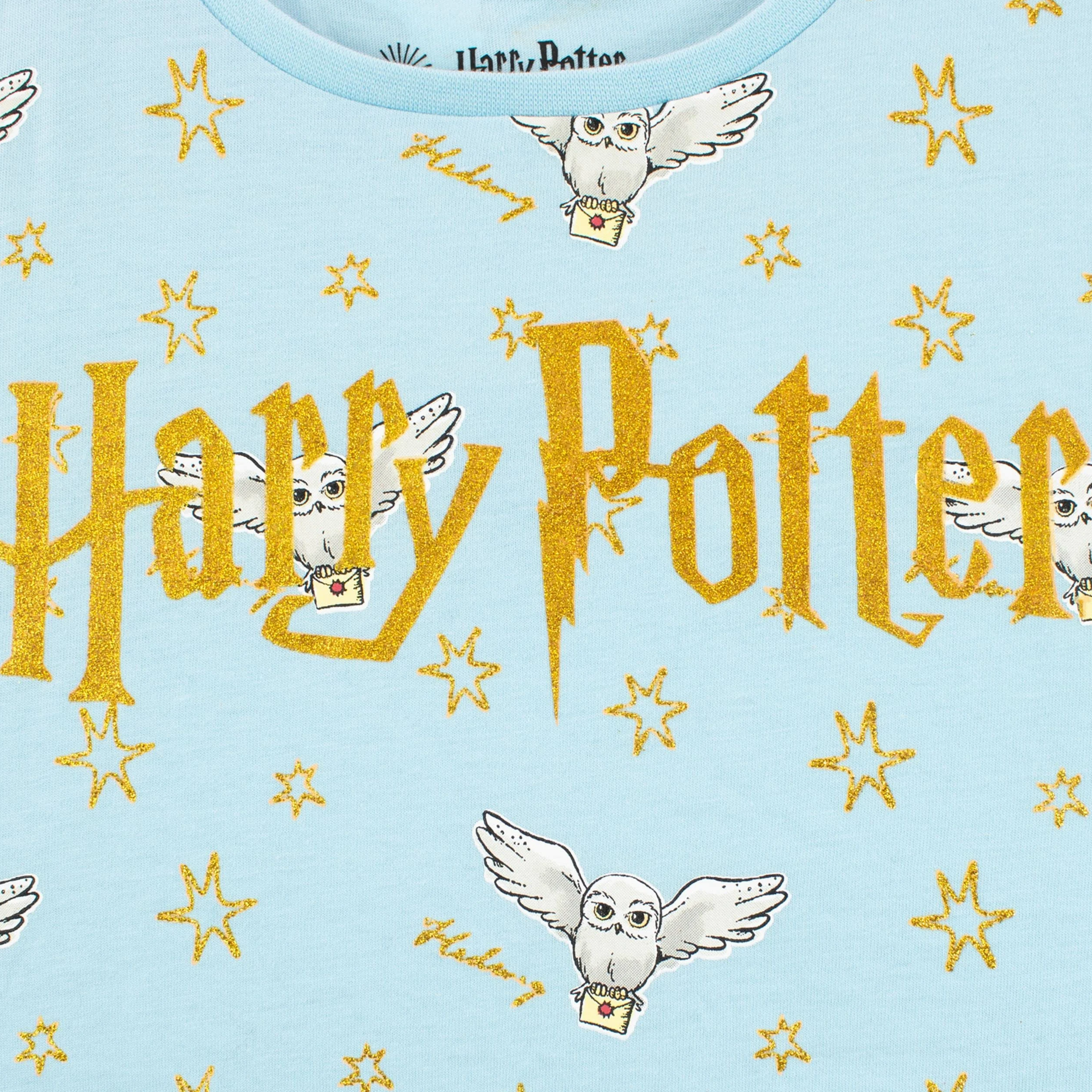 Harry Potter Camiseta de Hedwig para Niñas Paquete de 2 Top de Manga Corta para Infantiles Paquete de Dos