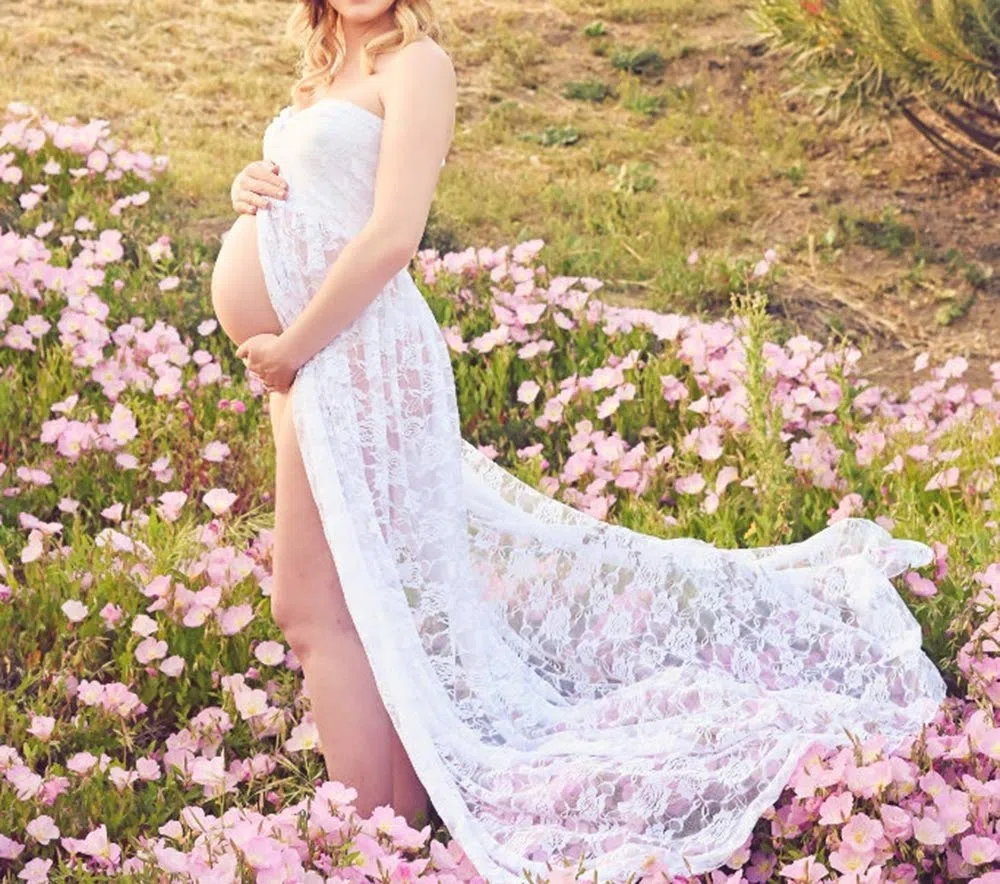 Mujer Embarazada Largos Vestido de Fiesta Faldas Fotográficas de Maternidad Apoyos De Fotografía Vestidos de Maternidad