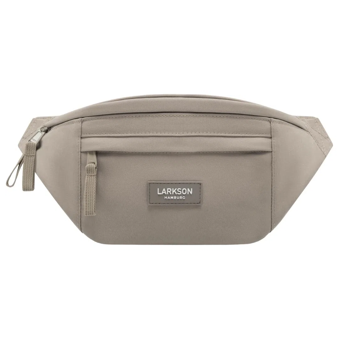 Larkson Riñonera Mujer y Hombre Gris - Ole - Bolsa en Bandolera para Festivales, Viajes y Deportes - Pequeña Bolsa de Cintura - Repelente al Agua