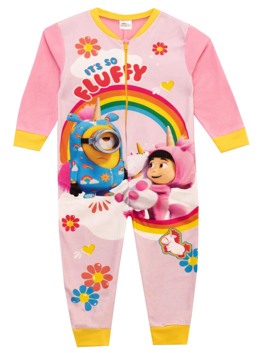 Minions Pijama de Una Pieza para Niñas Pijama Entero Niña
