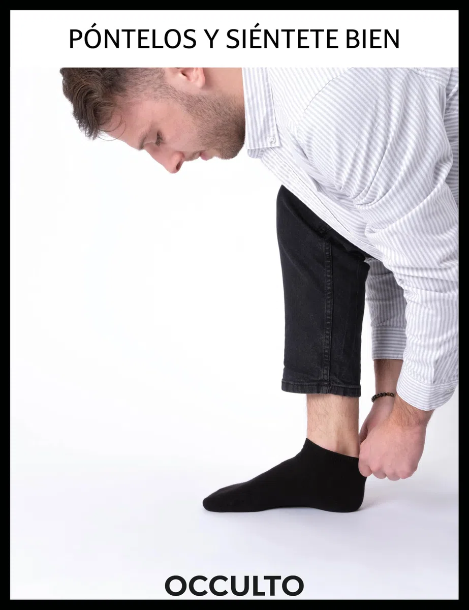 Occulto calcetines tobilleros 100% algodón hombre pack de 10 pares (modelo: Ingmar)
