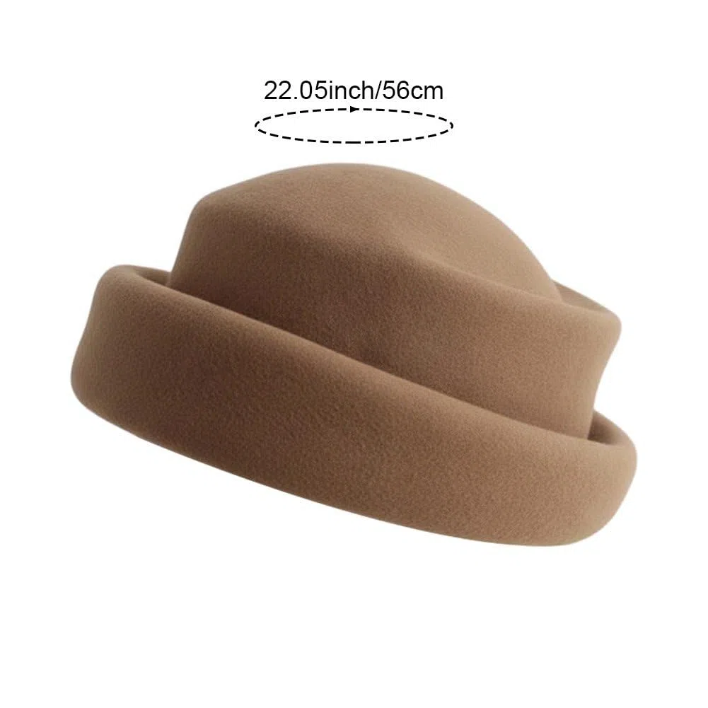 Tocado De Fieltro De Lana para Mujer, Bonito Sombrero De Copa, Tocado De Sombrerería, Sombrero De Base para Uso Informal.