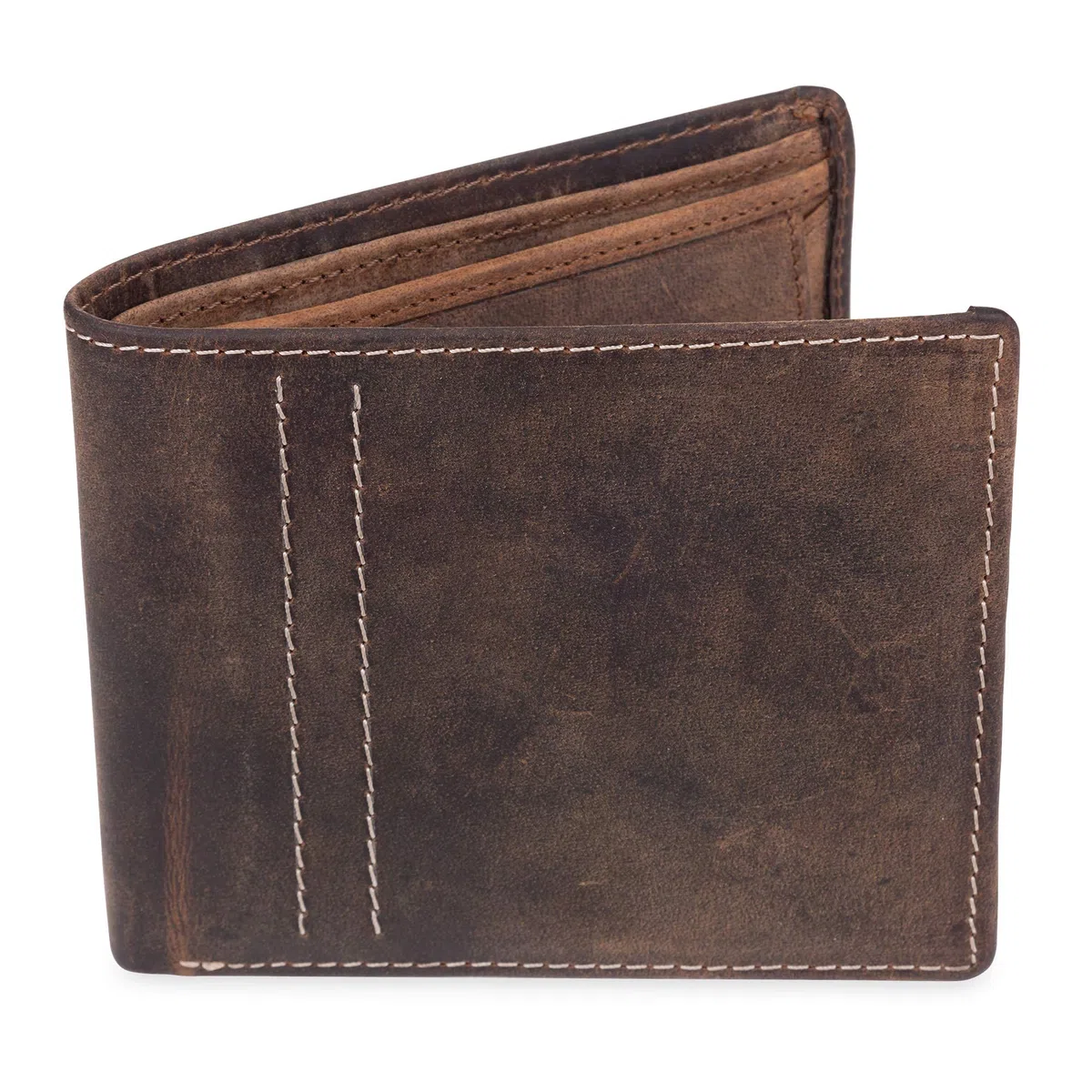 moonster Cartera de Piel con Bloqueo RFID Mantiene el Dinero y Las Tarjetas Organizadas con Fácil Acceso – Billetera para Hombre Minimalista – 100% Piel de Búfalo – Preciosa Caja Regalo