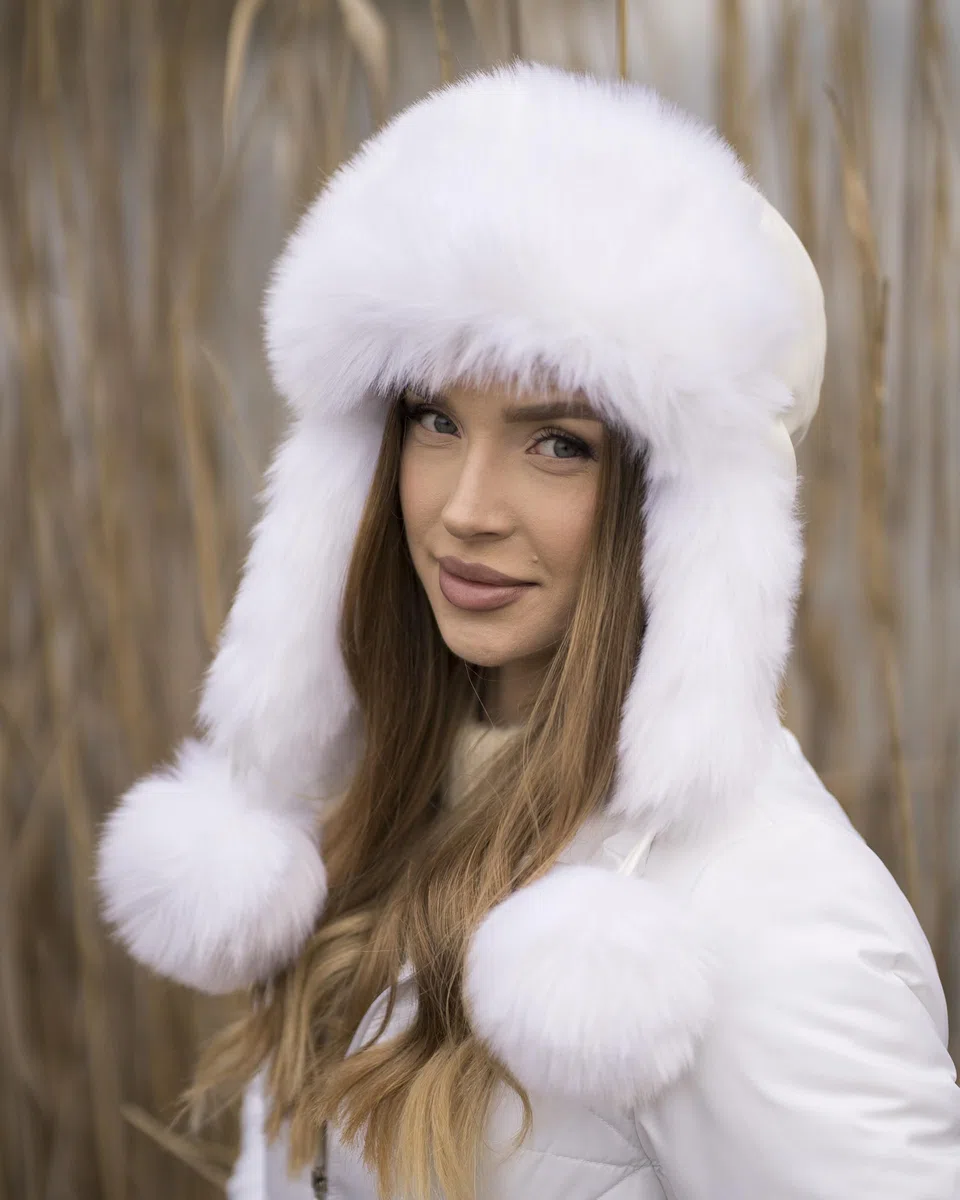 Futrzane Sombrero de Bombardero - Gorro con Cuero y Piel Sintetica para Mujer