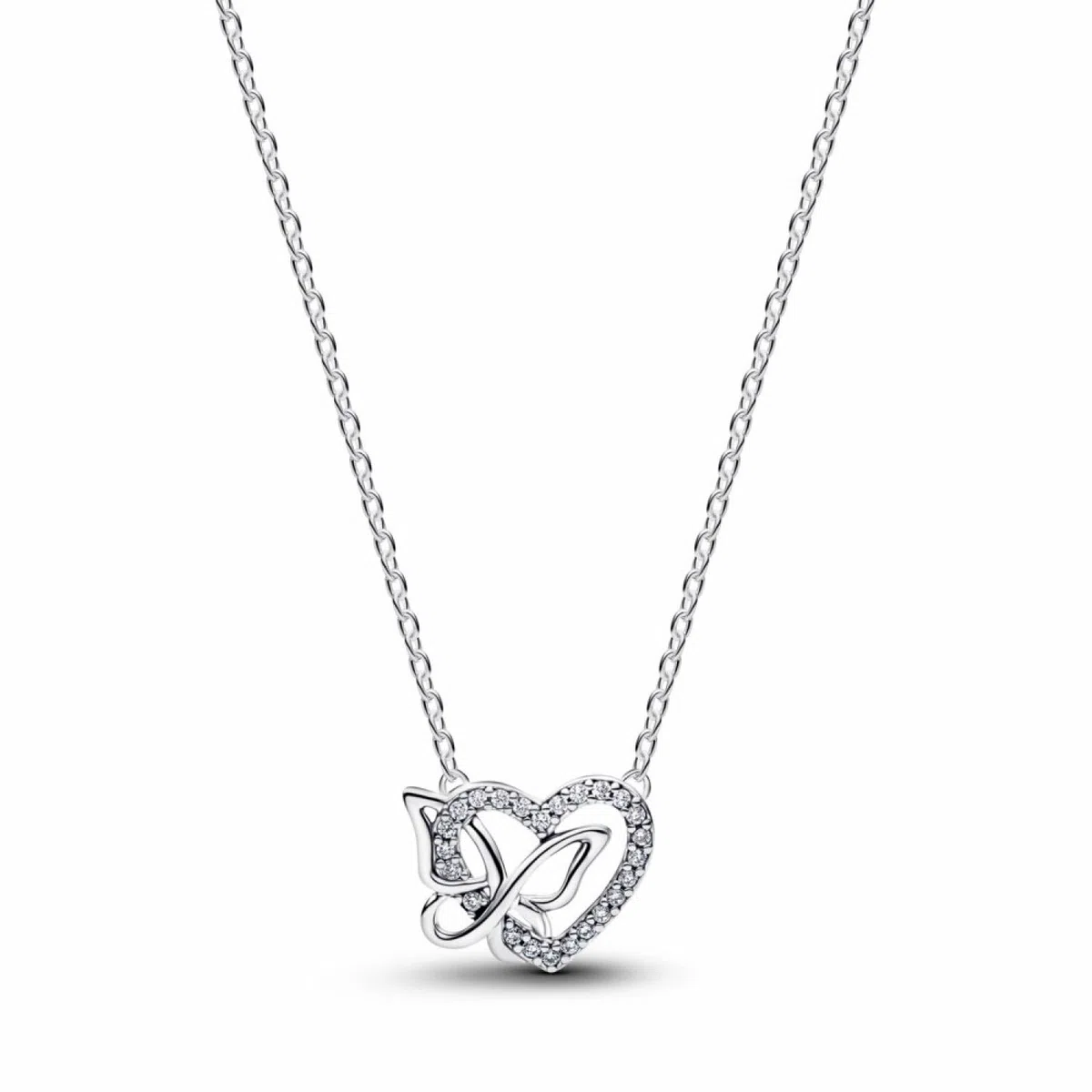 PANDORA Collar 394477C01-45 corazón y mariposa