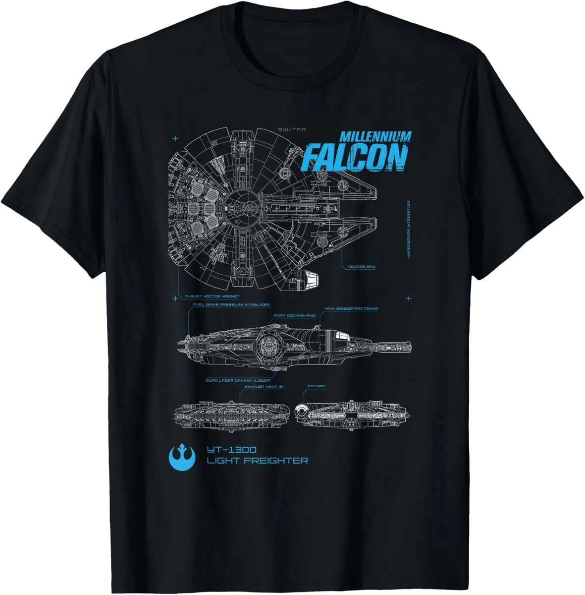 Star Wars - Figura Decorativa de Halcón Milenario Camiseta