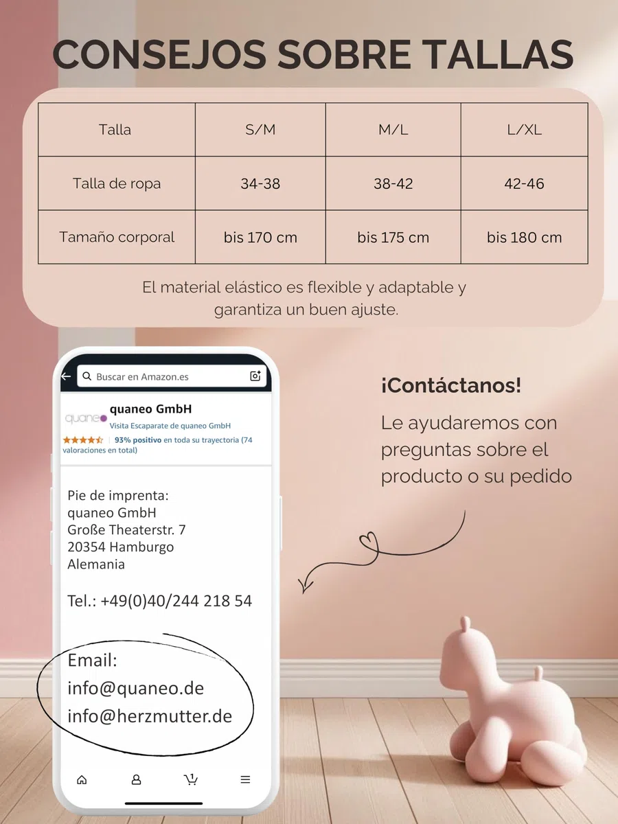 Herzmutter Medias Termicas premama - embarazo – maternidad – calientes- invierno - opaco mate - mujer- negro - 1700