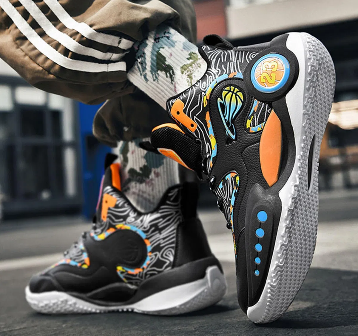 Zapatillas De Baloncesto Zapatillas Deportivas para Hombres Al Aire Libre Zapatillas De Entrenamiento Antideslizantes(35 EU, Q3)