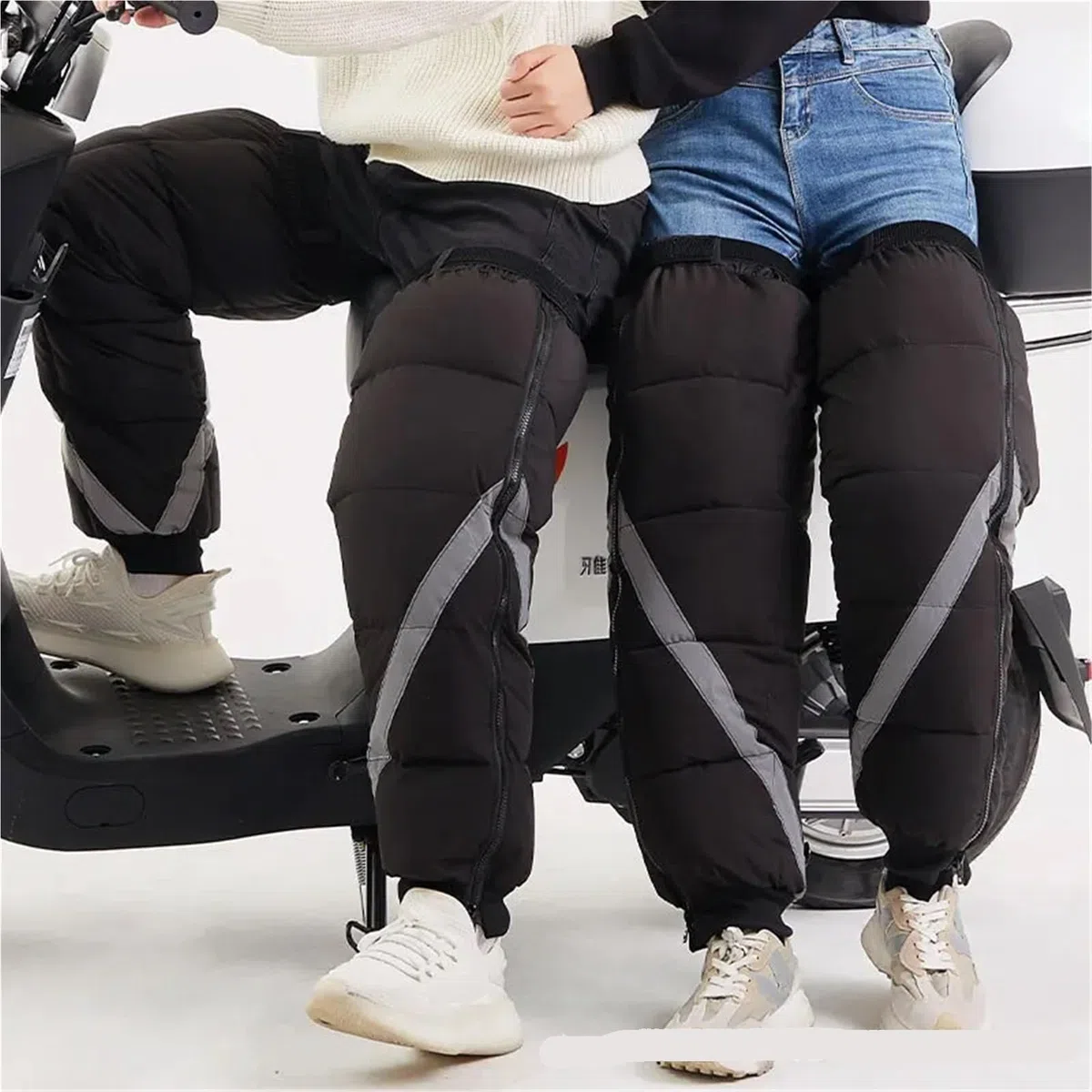 Rodilleras para Motocicleta, Rodilleras de algodón cálidas y resistentes al viento Uso apto para motocicletas eléctricas, protección para piernas frío