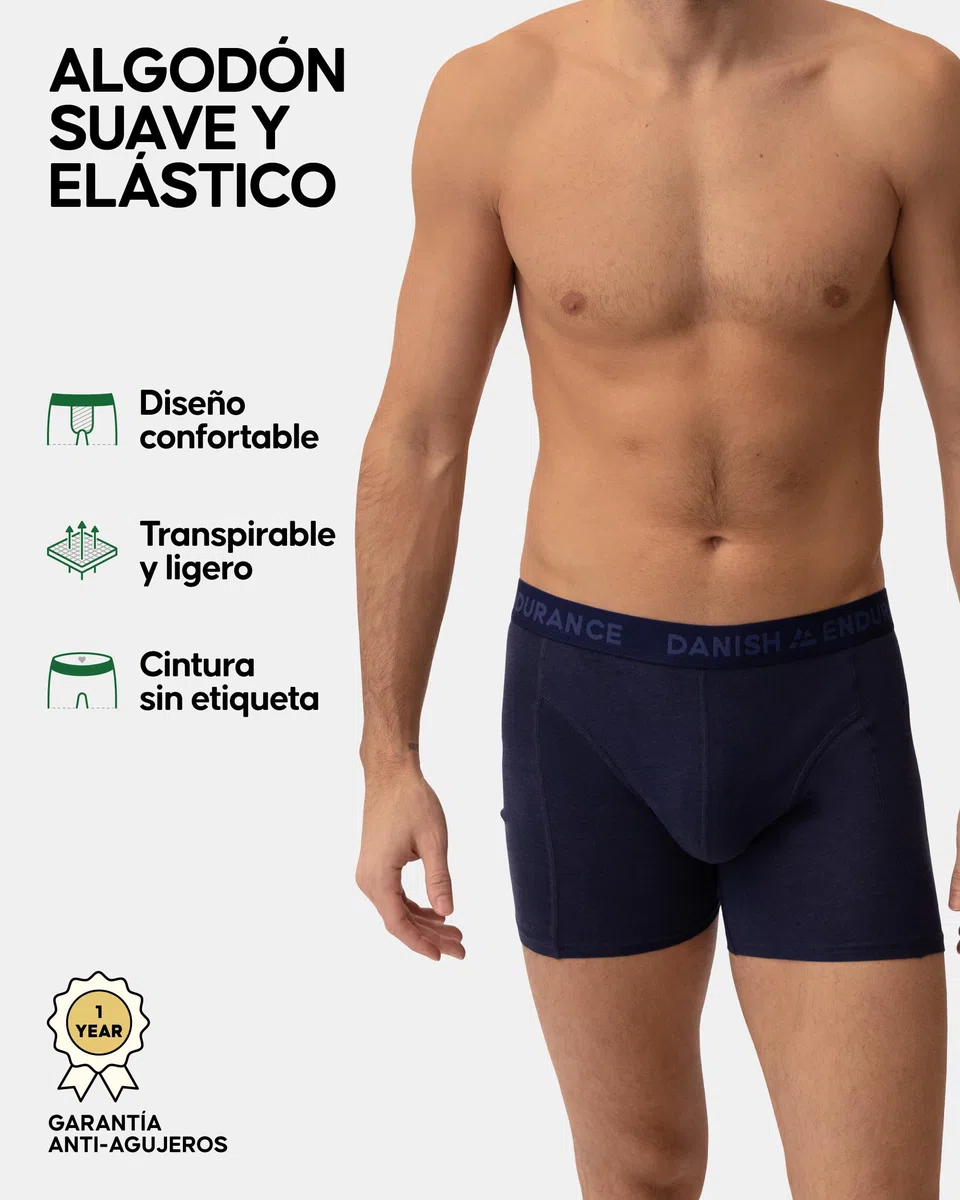 DANISH ENDURANCE Calzoncillos Hombre Boxer Algodon Premium, Pack de 6 - Ropa Hombre, Ropa Interior
