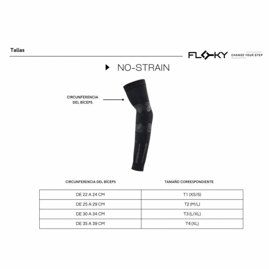 FLOKY NO STRAIN Fantasy Delhi Manguito biomecánico T2 Talla M/L - Black Yellow