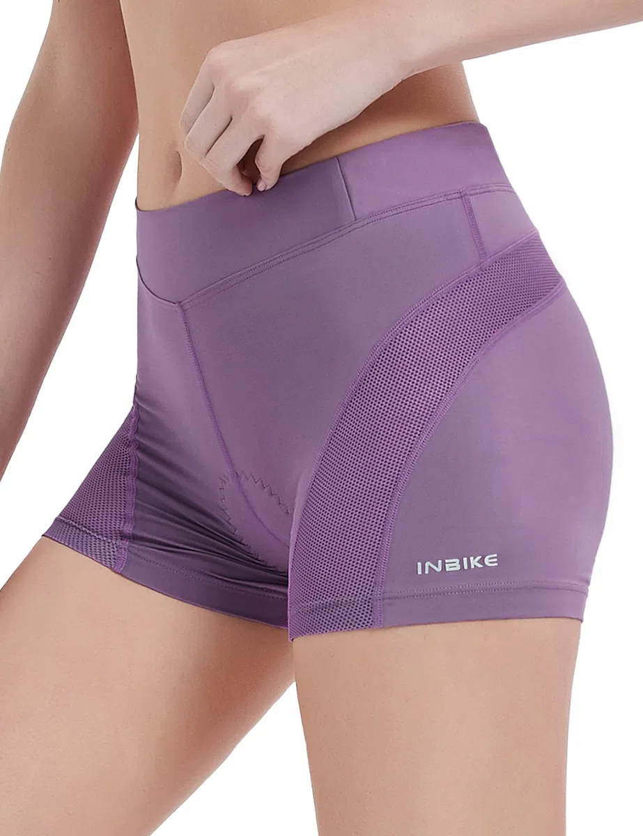 INBIKE Pantalones Cortos Ciclismo Mujer Almohadilla de Silicona 3D Ropa Interior Transpirables Cómdos para Deportes al Aire Libre Bicicleta MTB (SW003)