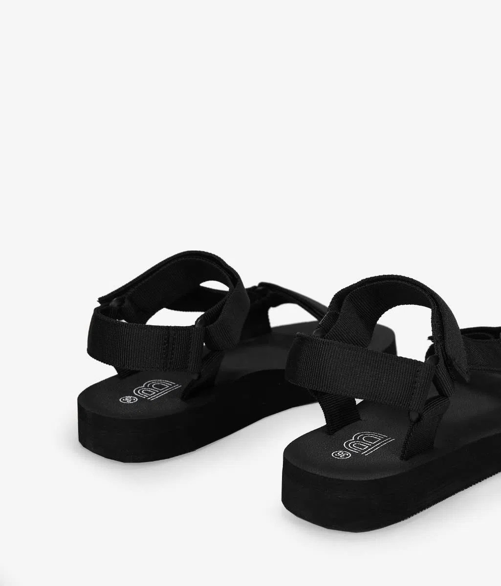 BOSANOVA Sandalias Deportivas confeccionadas en Material Textil con Estampado étnico y Suela Super Ligera de Goma eva. Cierre fácil. Calzado para Mujer