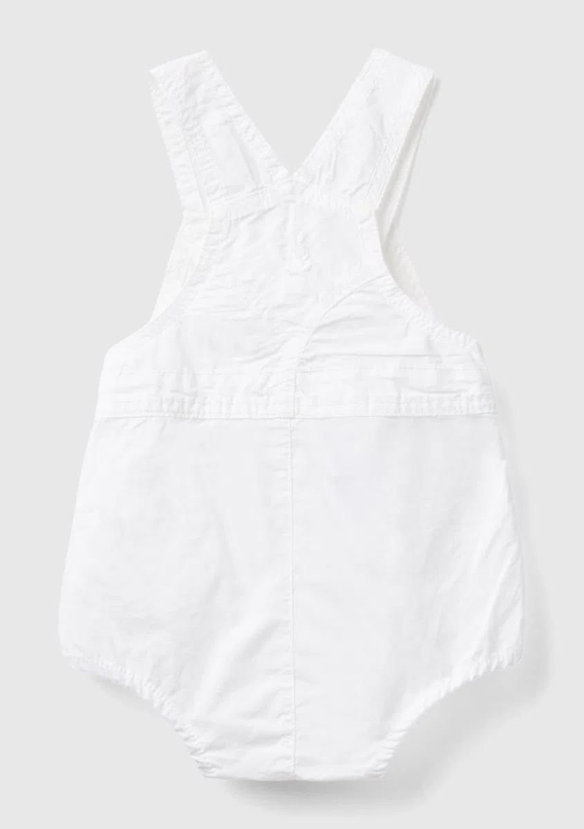 United Colors of Benetton Salopette 4U3KAT011, Peto Bebe Bebé-Niños, Bianco,