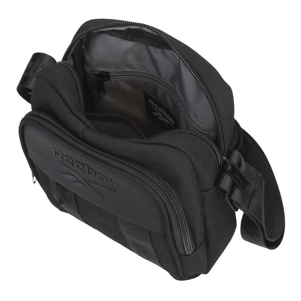 Reebok Baltimore Bandolera Mediana Negro 17x22x8 cm Poliéster by Joumma Bags