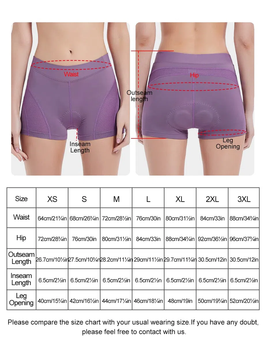 INBIKE Pantalones Cortos Ciclismo Mujer Almohadilla de Silicona 3D Ropa Interior Transpirables Cómdos para Deportes al Aire Libre Bicicleta MTB (SW003)