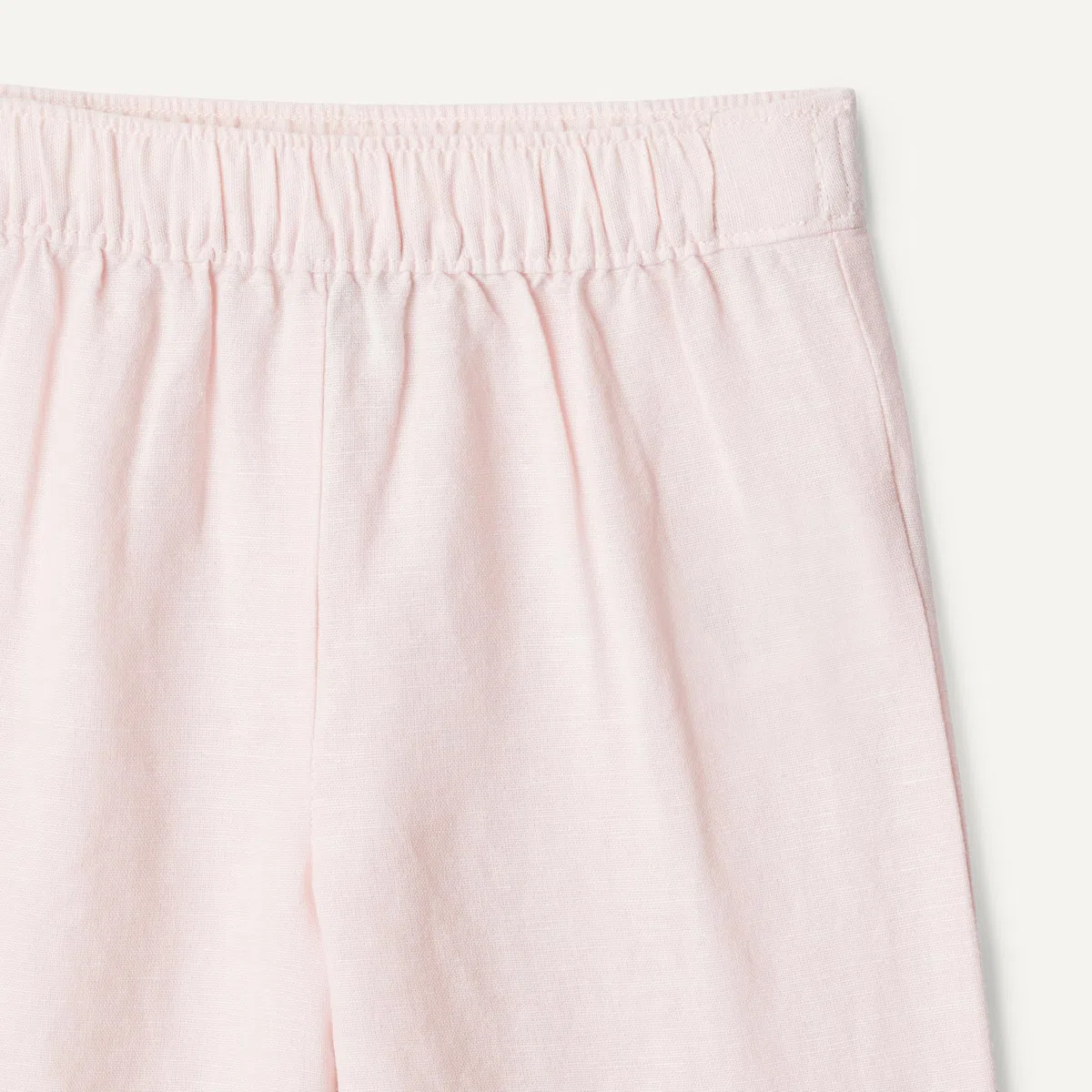 Amazon Essentials x Sofia Grainge Pantalón sin Cordones de Lino y Algodón con Volantes Unisex Bebé