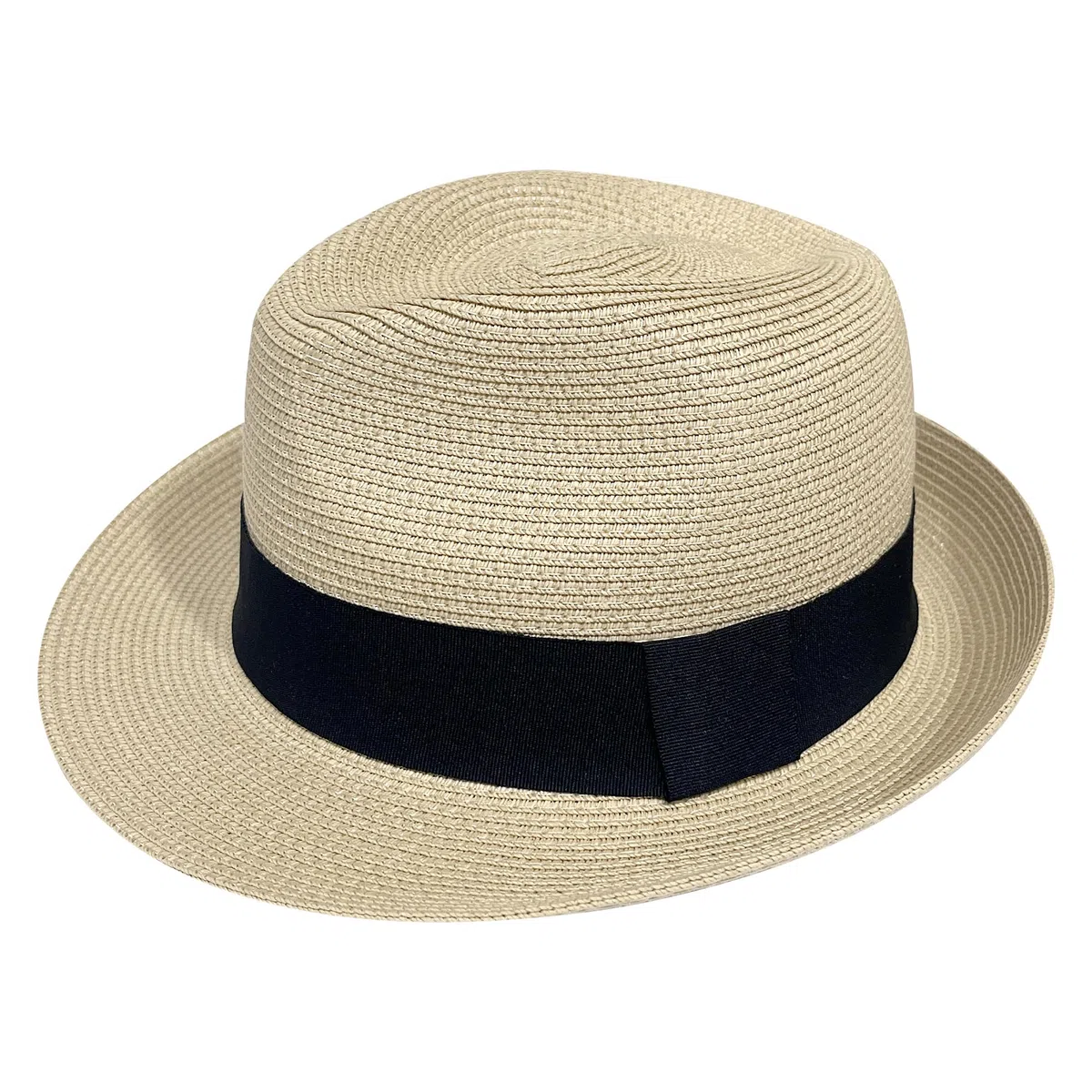 Wildarms Sombrero Fedora de Paja para Mujer, Estilo panamá, Sombrero de Verano con Banda Negra, Ligero y Transpirable