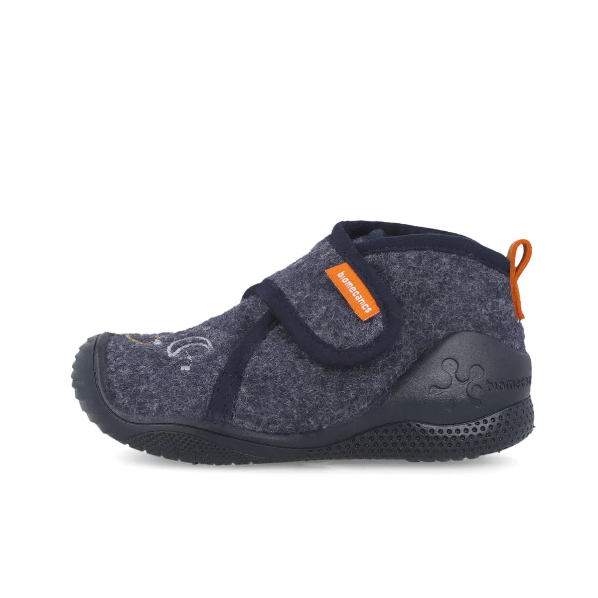 Biomecanics 251144-B168 | Zapatillas de Casa Niño Bebé Gris Oscuro con Cierre Ajustable | Suela Antideslizante | Plantilla Extra