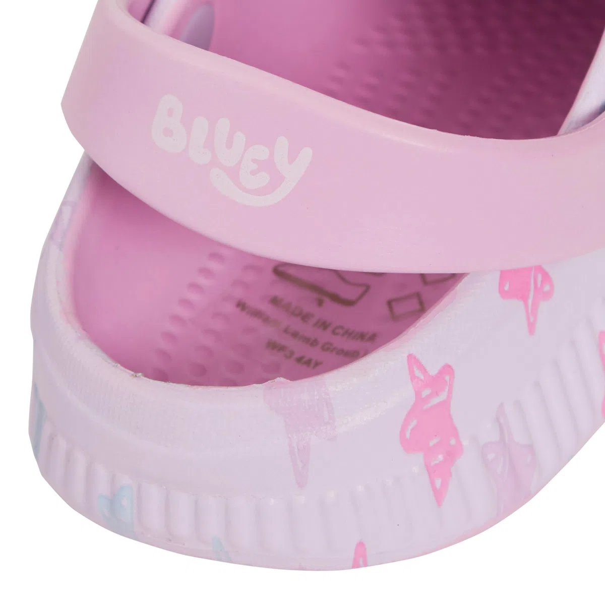 Bluey Zuecos Azules Rosados ​​para niños con dijes Sandalias para niñas Sandalias para Interior y Exterior con Tiras en el Tobillo Zapatos de Playa