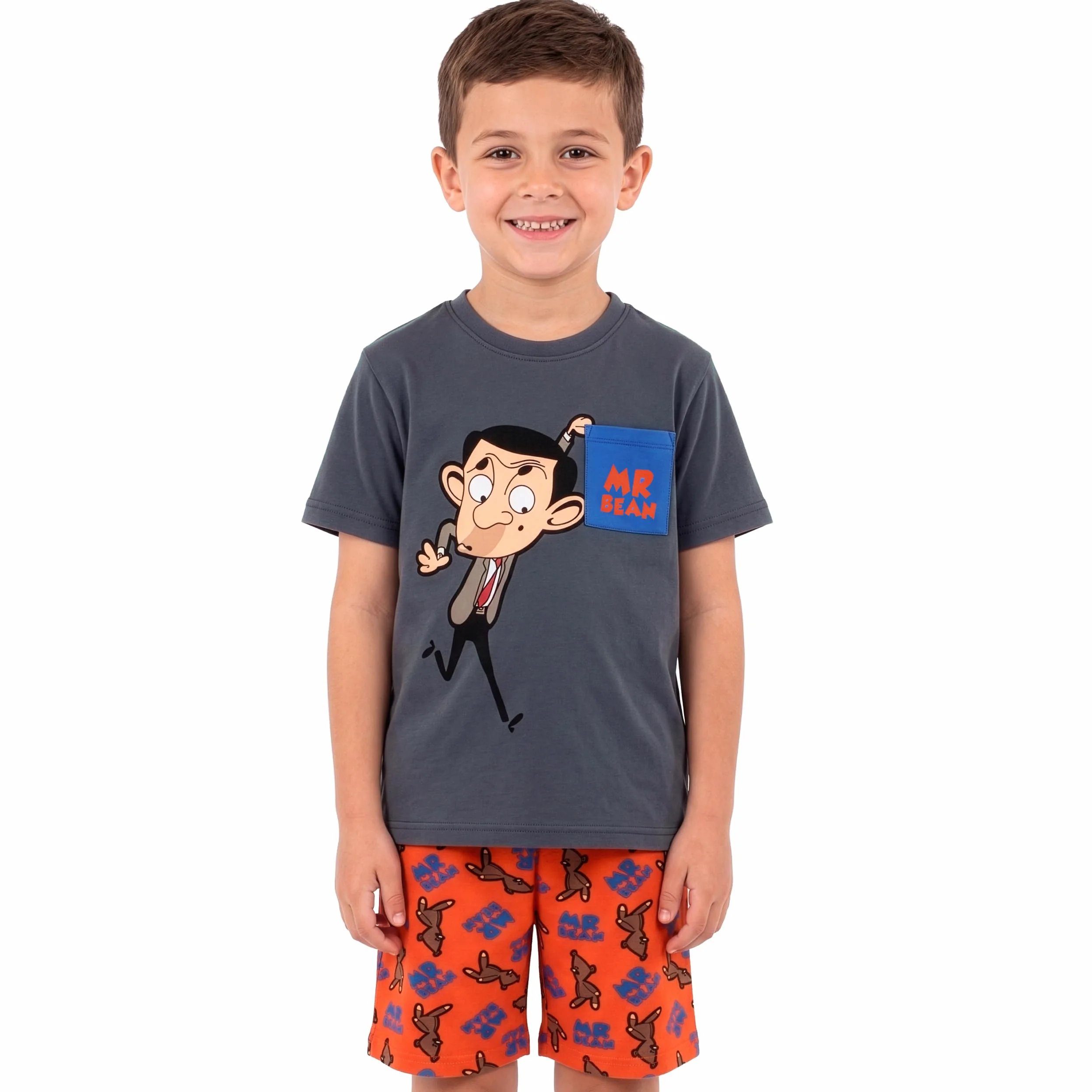 Mr Bean Pijama Niño, Conjunto Niño Verano Algodon, Pijama Niños Manga Corto