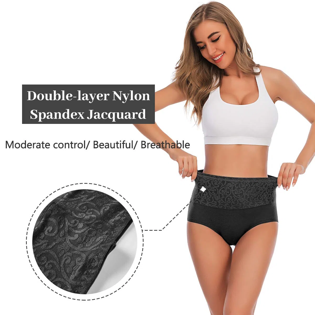 YaShaer Paquete de 5 Calzoncillos de algodón de Cintura Alta para Mujer con Control de Abdomen, Calzoncillos de recuperación de sección C, Suaves y elásticos