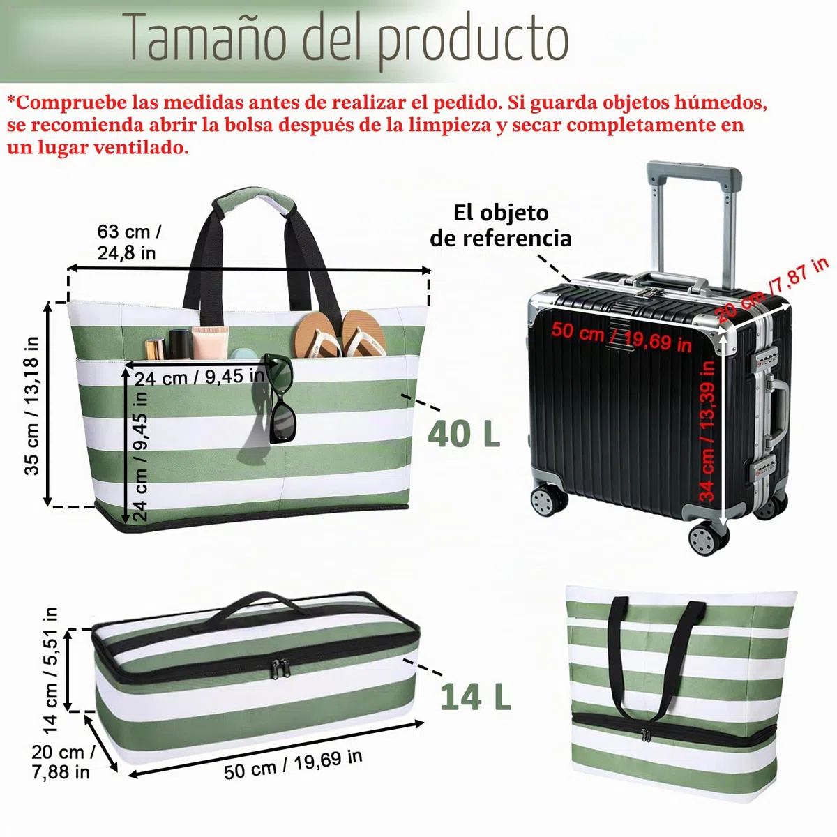 Bolsa Playa, 50 x 29 x 49cm Bolsas Grandes XXL Familiar, Familiar Bolsa Playa para Mujer, Sauna Bolsa de Viaje Plegable, Beach Bag Extra Grande con Cremallera, para Piscina, Picnic