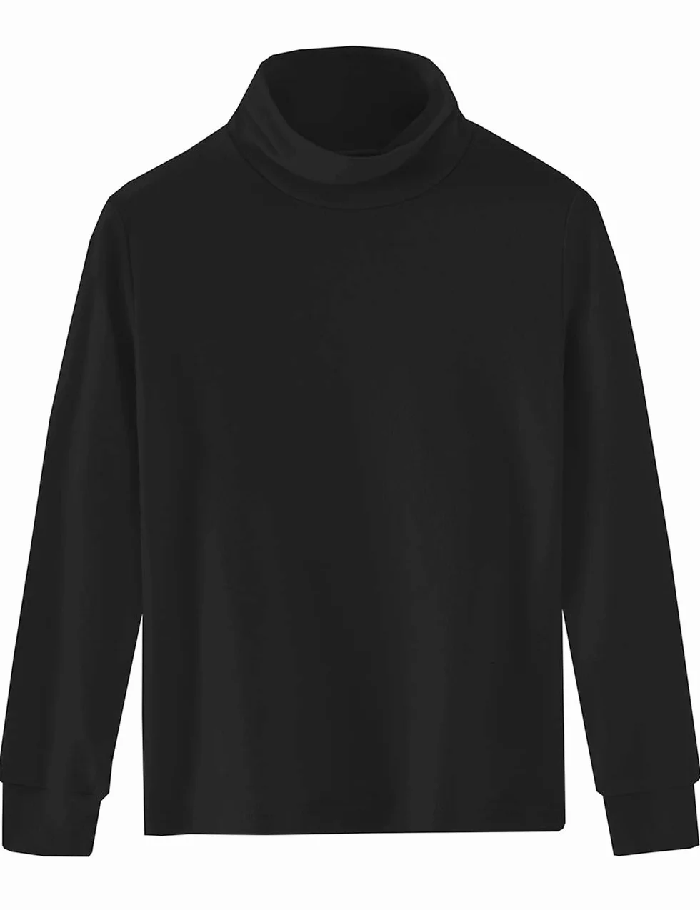 Spring&Gege Camiseta de algodón sólido con cuello alto para niñas