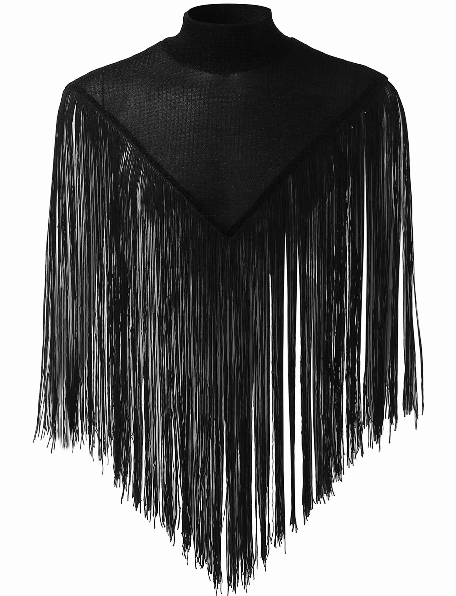 Panegy Camiseta interior transparente de malla de manga larga para hombre