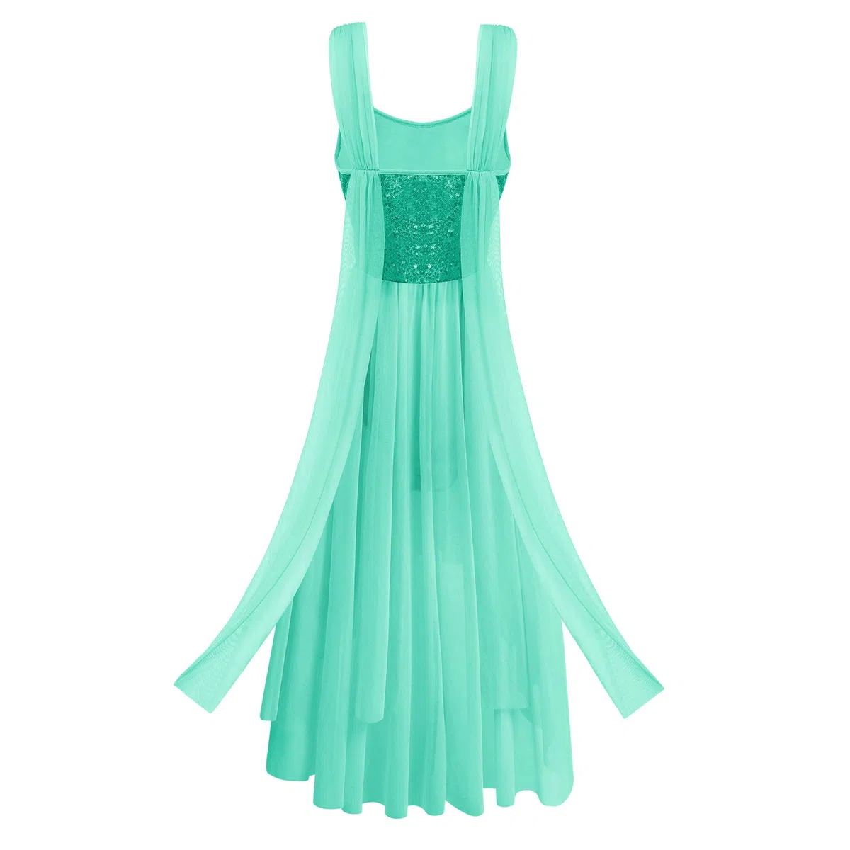 IBTOM CASTLE Vestido de Danza Ballet Mujer Broche de Lentejuelas Maillot Patinaje Artistico Ballet Lírica Contempornánea Praise Danza Vestido de Fiesta Cola de Golondrina Maillot de Danza