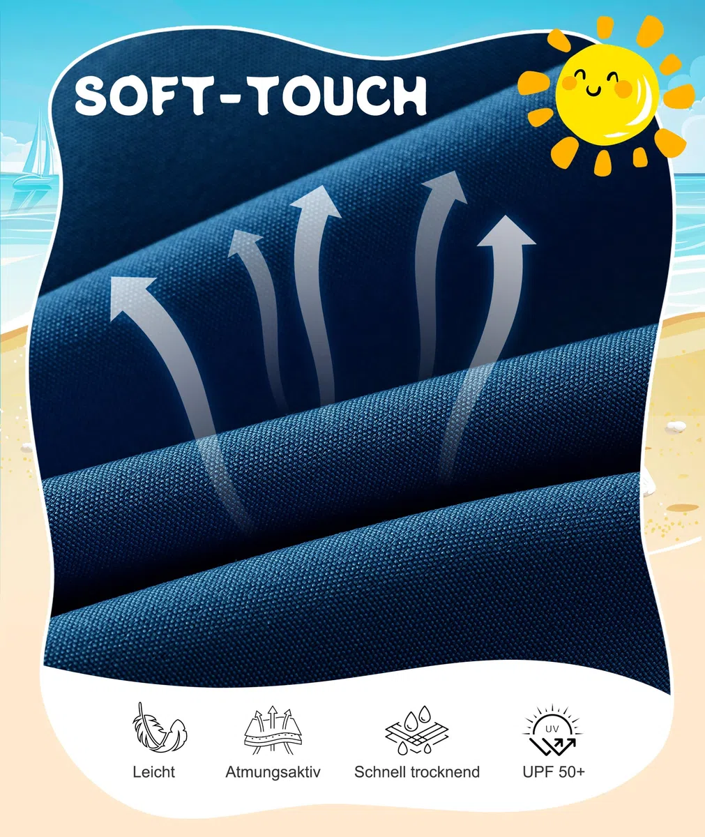 Zoofly Pantalones Cortos de Playa para Niños con Forro Compresivo, Secado Rápido y Transpirable, Cintura Elástica y Bolsillos, para Niños de 4-16Años