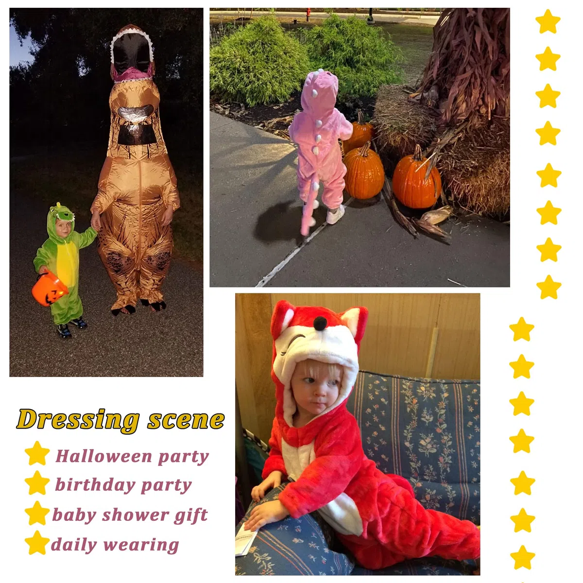 Mameluco de bebé para Halloween Monos de Franela de Animale Traje de Animales Ropa con Capucha Cálido Lindo Pijama