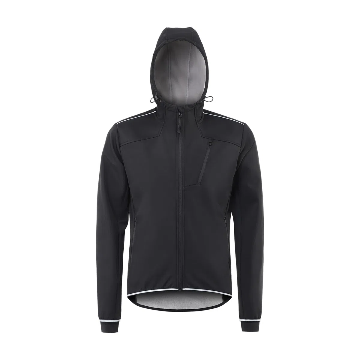Chaqueta de Montar de Invierno Térmica con Diseño Reflectante para Ciclismo Al Aire Hombres Puños de Punto Transpirables Talla M/L/XL (L)
