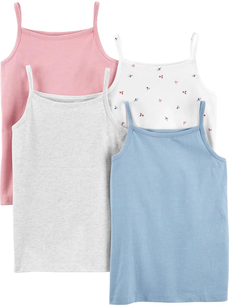 Simple Joys by Carter's Tank Tops, Pack of 4 Camisa Niñas (Pack de 4)