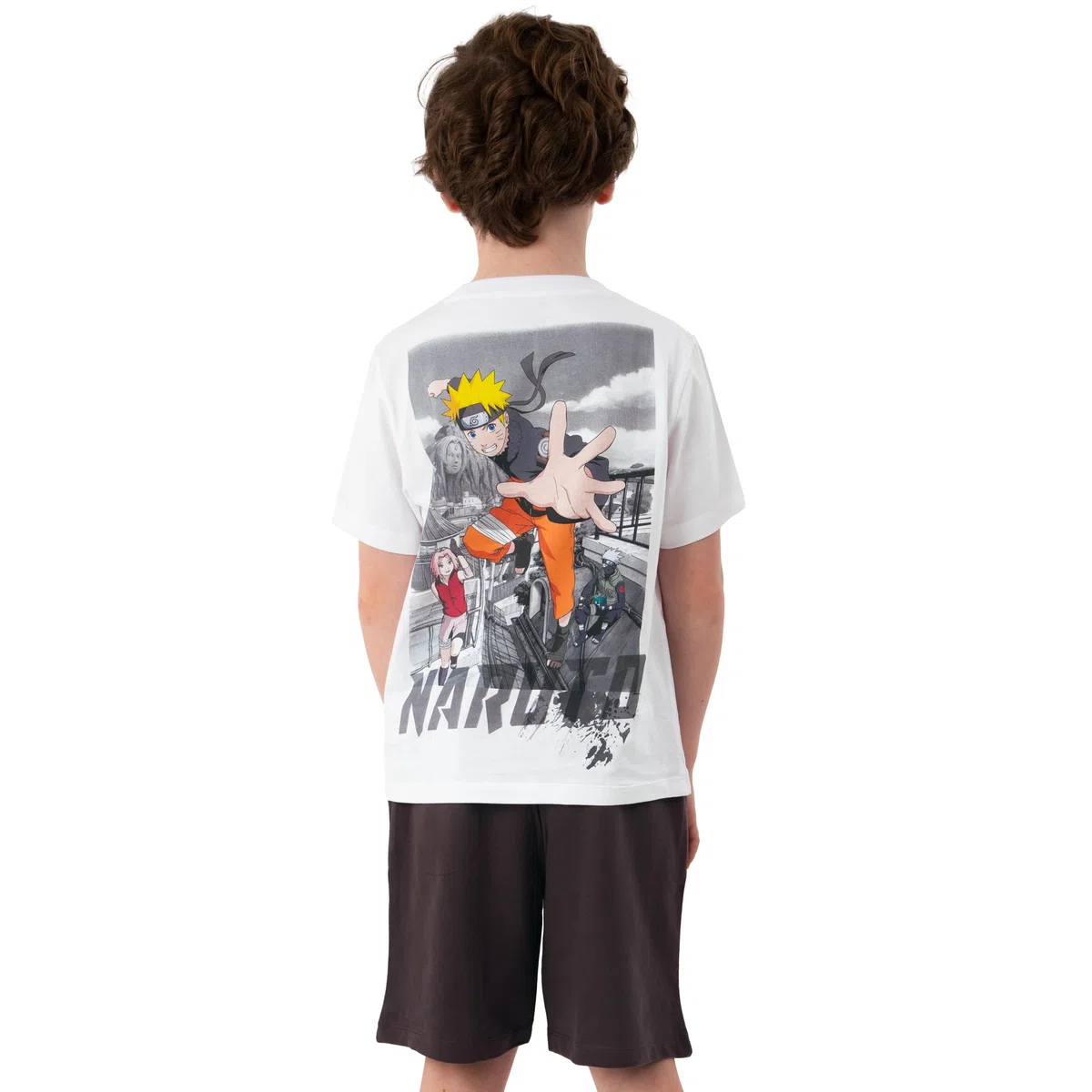 Naruto Set De Camiseta Niño Y Pantalón Corto, Anime Merch Camiseta Manga Corta Y Shorts, Conjunto De Ropa Para Niño