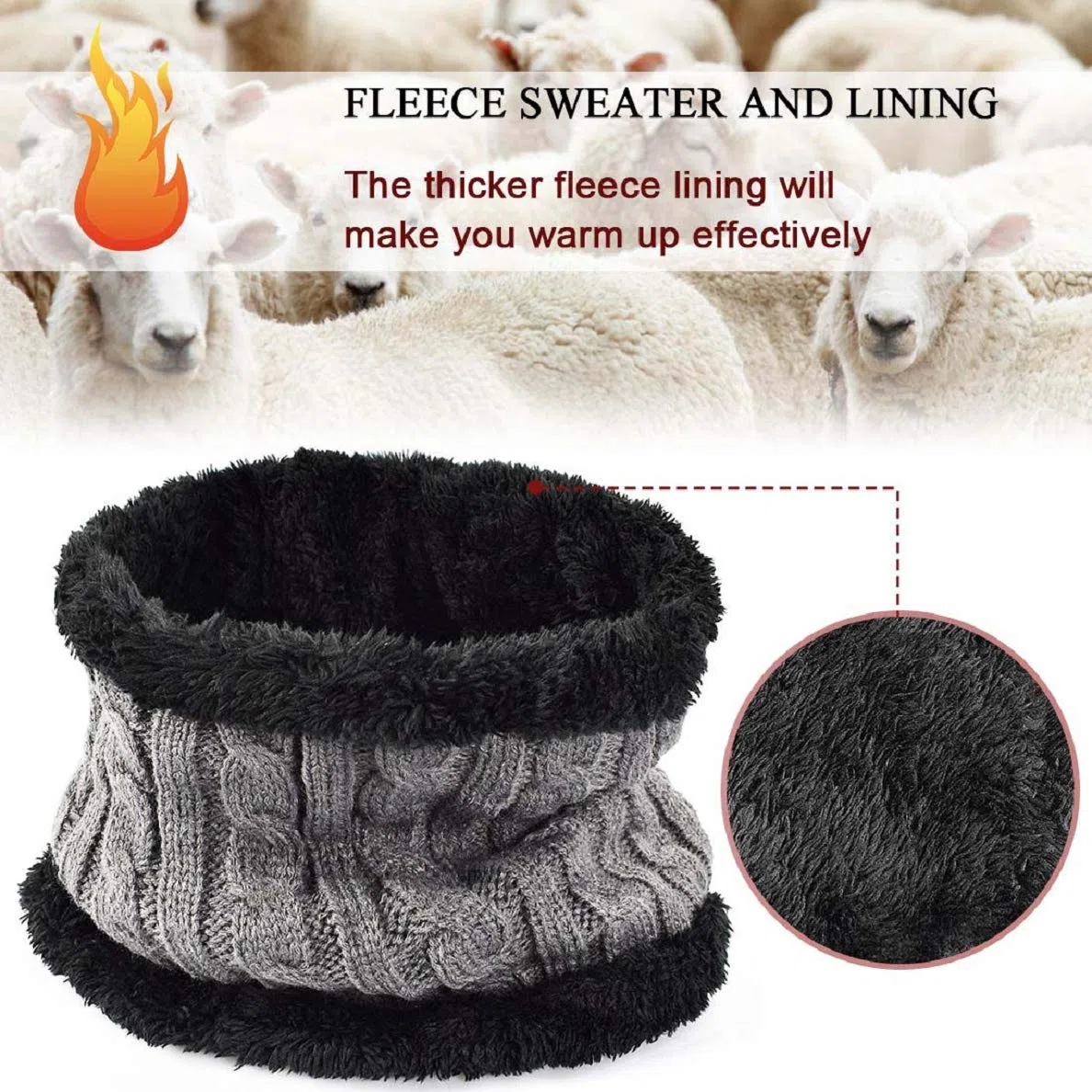Voqeen Gorras Invierno con Bufanda y Suave Unisexo Beanie Encantador Invierno Guantes Táctiles Antideslizante 3 en 1 de Punto Sombreros Conjunto para Mujeres y Hombres Invierno Regalos(Gris)